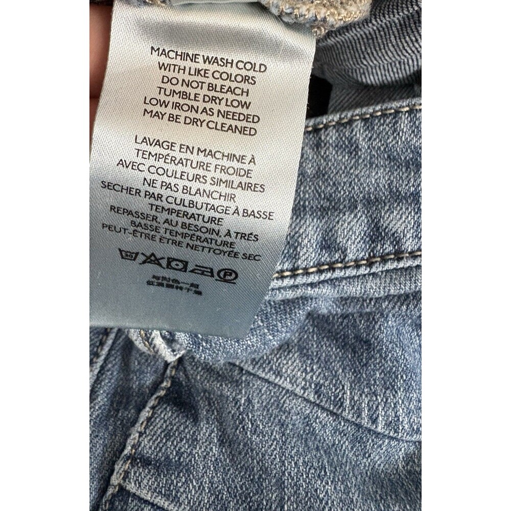 Anthropologie 28 Jeans Pilcro Barrel Bow Leg Boyfriend Distressed Stretch Blue - Picture 8 of 9